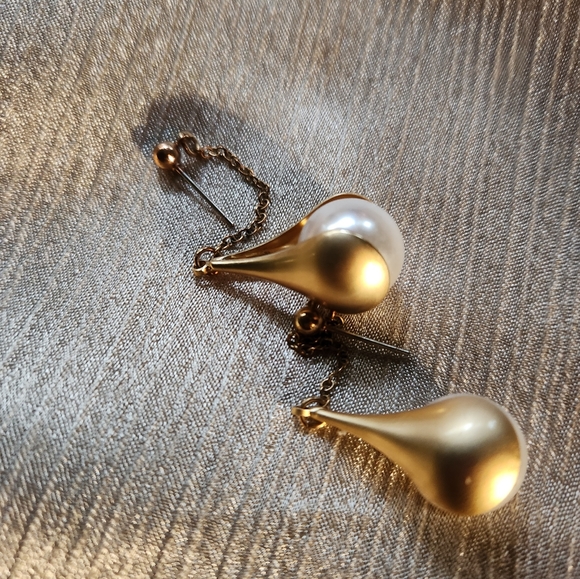 Pearl and gold earrings - Picture 4 of 4
